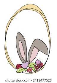 Umfassende Vektorgrafik einer Osterkarte.
Handgezeichnete Kunstwerke von Osterelementen.
Einfaches, niedliches Originallogo.
Handgezeichnete Vektorgrafik für Poster