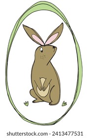 Outline illustration vector image of a Easter card.
Hand drawn artwork of a Easter elements.
Simple cute original logo.
Hand drawn vector illustration for posters