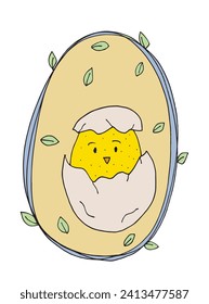 Outline illustration vector image of a Easter card.
Hand drawn artwork of a Easter elements.
Simple cute original logo.
Hand drawn vector illustration for posters