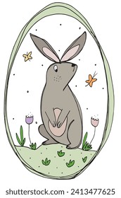 Outline illustration vector image of a Easter card.
Hand drawn artwork of a Easter elements.
Simple cute original logo.
Hand drawn vector illustration for posters