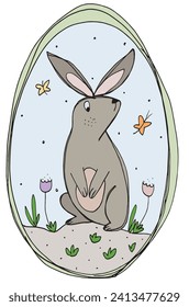 Outline illustration vector image of a Easter card.
Hand drawn artwork of a Easter elements.
Simple cute original logo.
Hand drawn vector illustration for posters