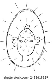 Outline illustration vector image of a Easter card.
Hand drawn artwork of a Easter elements.
Simple cute original logo.
Hand drawn vector illustration for posters