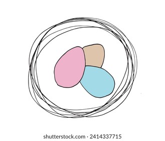 Outline illustration vector image of a Easter card.
Hand drawn artwork of a Easter elements.
Simple cute original logo.
Hand drawn vector illustration for posters