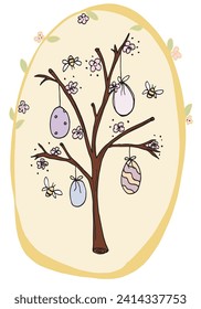 Outline illustration vector image of a Easter card.
Hand drawn artwork of a Easter elements.
Simple cute original logo.
Hand drawn vector illustration for posters
