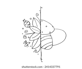 Outline illustration vector image of a Easter card.
Hand drawn artwork of a Easter elements.
Simple cute original logo.
Hand drawn vector illustration for posters