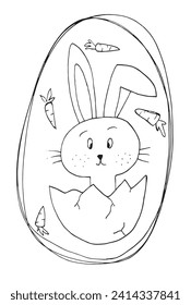 Outline illustration vector image of a Easter card.
Hand drawn artwork of a Easter elements.
Simple cute original logo.
Hand drawn vector illustration for posters