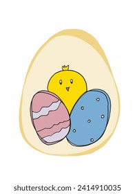 Outline illustration vector image of a Easter card.
Hand drawn artwork of a Easter elements.
Simple cute original logo.
Hand drawn vector illustration for posters