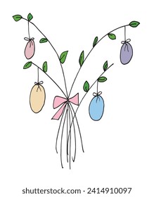 Outline illustration vector image of a Easter card.
Hand drawn artwork of a Easter elements.
Simple cute original logo.
Hand drawn vector illustration for posters