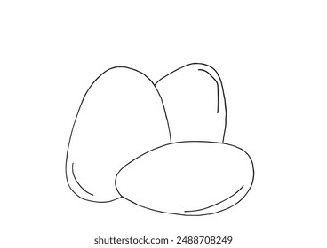 Outline illustration vector image of an eggs.
Hand drawn artwork of an eggs.
Simple cute original logo.
Hand drawn vector illustration for posters.