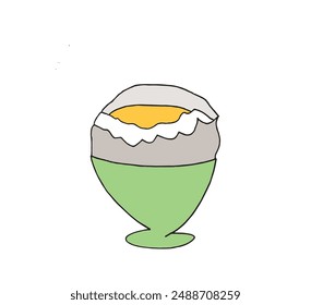 Umriss Illustration Vektorgrafik Bild eines Eies.
Handgezeichnetes Kunstwerk von einem Ei.
Einfaches, niedliches Original-Logo.
Handgezeichnete Vektorillustration für Poster.