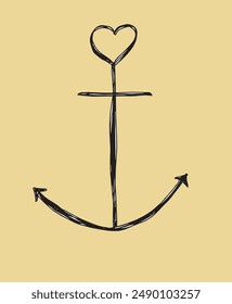 Outline illustration vector image of a faith, love and hope symbol.
Hand drawn artwork of a faith, love and hope symbol.
Simple cute original logo.
Hand drawn vector illustration for posters.