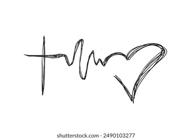 Outline illustration vector image of a faith, love and hope symbol.
Hand drawn artwork of a faith, love and hope symbol.
Simple cute original logo.
Hand drawn vector illustration for posters.