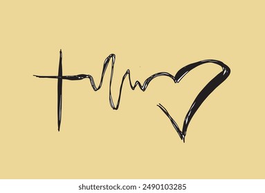 Outline illustration vector image of a faith, love and hope symbol.
Hand drawn artwork of a faith, love and hope symbol.
Simple cute original logo.
Hand drawn vector illustration for posters.
