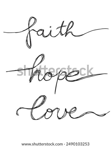 Outline illustration vector image of a faith, love and hope symbol.
Hand drawn artwork of a faith, love and hope symbol.
Simple cute original logo.
Hand drawn vector illustration for posters.