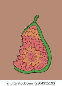 Outline illustration vector image of a fig.
Hand drawn artwork of a figs.
Simple cute original logo.
Hand drawn vector illustration for posters.
