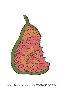 Outline illustration vector image of a fig.
Hand drawn artwork of a figs.
Simple cute original logo.
Hand drawn vector illustration for posters.