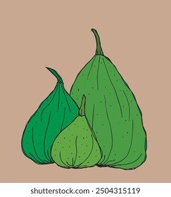 Esquema ilustración Vector Imagen de una fig.
Dibujado a mano obra de arte de un higo.
Logo original lindo simple.
Ilustración vectorial dibujada a mano para carteles.