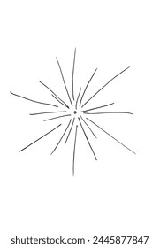 Esquema ilustración Imagen de Vector de un fuegos artificiales.
Obra de arte dibujada a mano de un fuego artificial.
Simple lindo logotipo original.
Ilustración vectorial dibujada a mano para carteles.