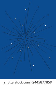 Outline illustration vector image of a fireworks.
Hand drawn artwork of a fireworks.
Simple cute original logo.
Hand drawn vector illustration for posters.