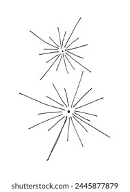 Outline illustration vector image of a fireworks.
Hand drawn artwork of a fireworks.
Simple cute original logo.
Hand drawn vector illustration for posters.
