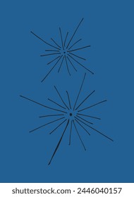 Esquema ilustración Imagen de Vector de un fuegos artificiales.
Obra de arte dibujada a mano de un fuego artificial.
Simple lindo logotipo original.
Ilustración vectorial dibujada a mano para carteles.