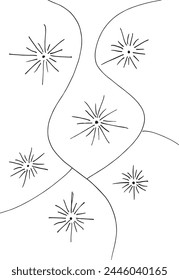 Outline illustration vector image of a fireworks.
Hand drawn artwork of a fireworks.
Simple cute original logo.
Hand drawn vector illustration for posters.