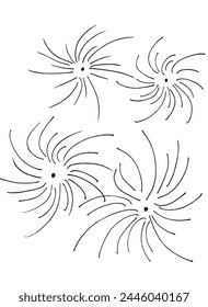 Outline illustration vector image of a fireworks.
Hand drawn artwork of a fireworks.
Simple cute original logo.
Hand drawn vector illustration for posters.