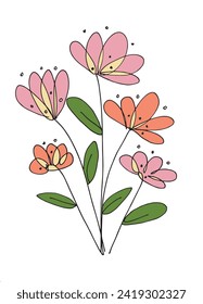 Ilustración de esquema de imagen vectorial de una flor.
Obra artística de mano de una flor.
Simple y lindo logo original.
Ilustración vectorial dibujada a mano para afiches.