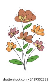 Outline illustration vector image of a flower.
Hand drawn artwork of a flowers.
Simple cute original logo.
Hand drawn vector illustration for posters.