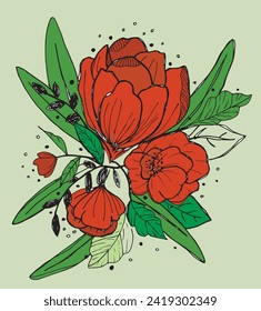 Outline illustration vector image of a flower.
Hand drawn artwork of a flowers.
Simple cute original logo.
Hand drawn vector illustration for posters.