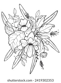 Ilustración de esquema de imagen vectorial de una flor.
Obra artística de mano de una flor.
Simple y lindo logo original.
Ilustración vectorial dibujada a mano para afiches.