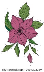 Outline illustration vector image of a flower.
Hand drawn artwork of a flowers.
Simple cute original logo.
Hand drawn vector illustration for posters.