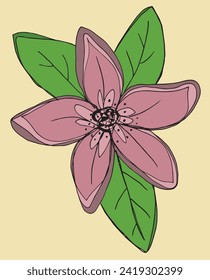 Outline illustration vector image of a flower.
Hand drawn artwork of a flowers.
Simple cute original logo.
Hand drawn vector illustration for posters.