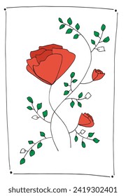 Outline illustration vector image of a flower.
Hand drawn artwork of a flowers.
Simple cute original logo.
Hand drawn vector illustration for posters.