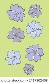 Outline illustration vector image of a flower.
Hand drawn artwork of a flowers.
Simple cute original logo.
Hand drawn vector illustration for posters.