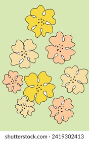 Outline illustration vector image of a flower.
Hand drawn artwork of a flowers.
Simple cute original logo.
Hand drawn vector illustration for posters.