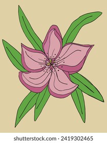 Outline illustration vector image of a flower.
Hand drawn artwork of a flowers.
Simple cute original logo.
Hand drawn vector illustration for posters.