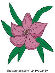 Outline illustration vector image of a flower.
Hand drawn artwork of a flowers.
Simple cute original logo.
Hand drawn vector illustration for posters.