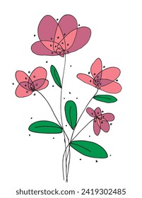 Ilustración de esquema de imagen vectorial de una flor.
Obra artística de mano de una flor.
Simple y lindo logo original.
Ilustración vectorial dibujada a mano para afiches.