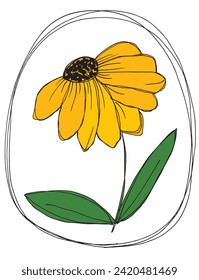 Outline illustration vector image of a flower.
Hand drawn artwork of a flowers.
Simple cute original logo.
Hand drawn vector illustration for posters.