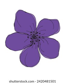 Outline illustration vector image of a flower.
Hand drawn artwork of a flowers.
Simple cute original logo.
Hand drawn vector illustration for posters.