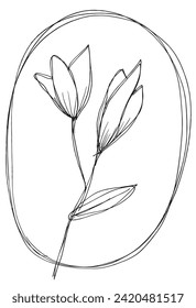 Outline illustration vector image of a flower.
Hand drawn artwork of a flowers.
Simple cute original logo.
Hand drawn vector illustration for posters.
