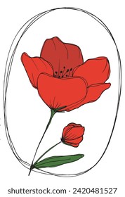 Outline illustration vector image of a flower.
Hand drawn artwork of a flowers.
Simple cute original logo.
Hand drawn vector illustration for posters.