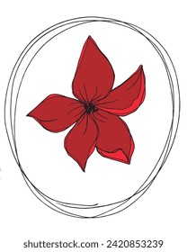 Outline illustration vector image of a flower.
Hand drawn artwork of a flowers.
Simple cute original logo.
Hand drawn vector illustration for posters.