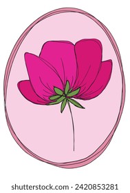 Outline illustration vector image of a flower.
Hand drawn artwork of a flowers.
Simple cute original logo.
Hand drawn vector illustration for posters.