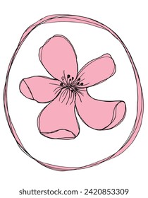 Outline illustration vector image of a flower.
Hand drawn artwork of a flowers.
Simple cute original logo.
Hand drawn vector illustration for posters.