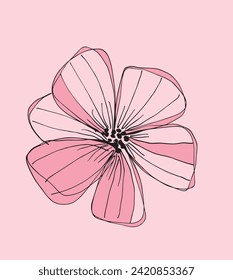 Outline illustration vector image of a flower.
Hand drawn artwork of a flowers.
Simple cute original logo.
Hand drawn vector illustration for posters.