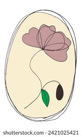 Outline illustration vector image of a flower.
Hand drawn artwork of a flowers.
Simple cute original logo.
Hand drawn vector illustration for posters.