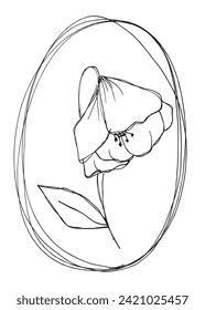 Ilustración de esquema de imagen vectorial de una flor.
Obra artística de mano de una flor.
Simple y lindo logo original.
Ilustración vectorial dibujada a mano para afiches.