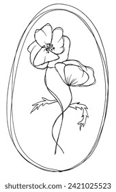 Outline illustration vector image of a flower.
Hand drawn artwork of a flowers.
Simple cute original logo.
Hand drawn vector illustration for posters.